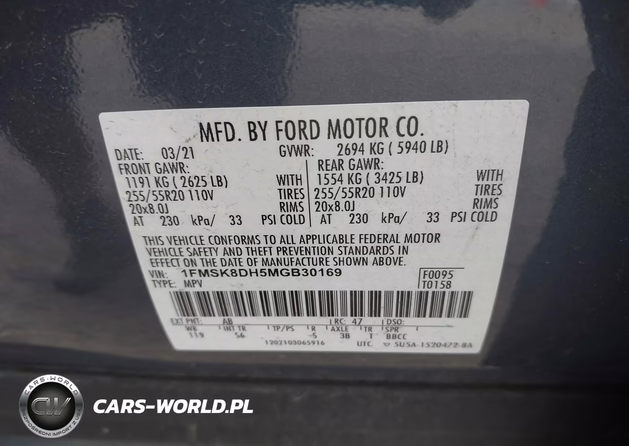 2021 Ford Explorer Xlt VIN:1FMSK8DH5MGB30169 - 9