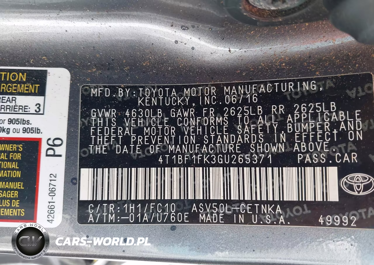 2016 Toyota Camry Le VIN:4T1BF1FK3GU265371 - 9
