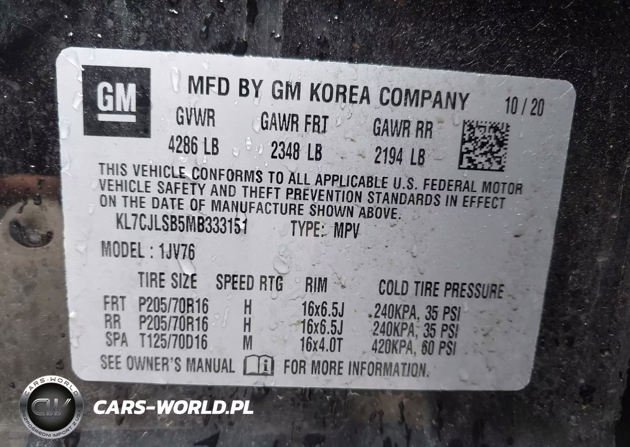 2021 Chevrolet Trax Fwd Lt VIN:KL7CJLSB5MB333151 - 9