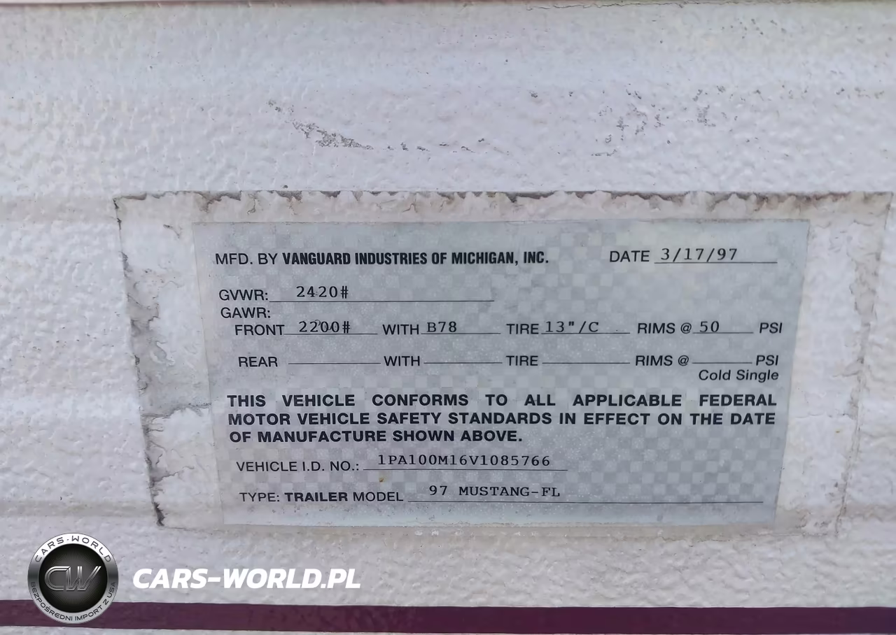 1997 Palomino Mustang Fl VIN:1PA100M16V1085766 - 9