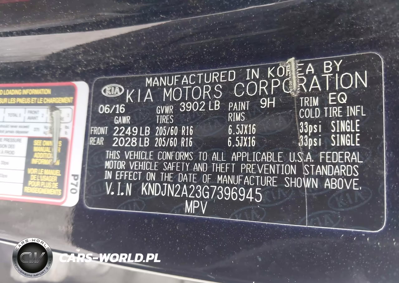 2016 Kia Soul VIN:KNDJN2A23G7396945 - 9