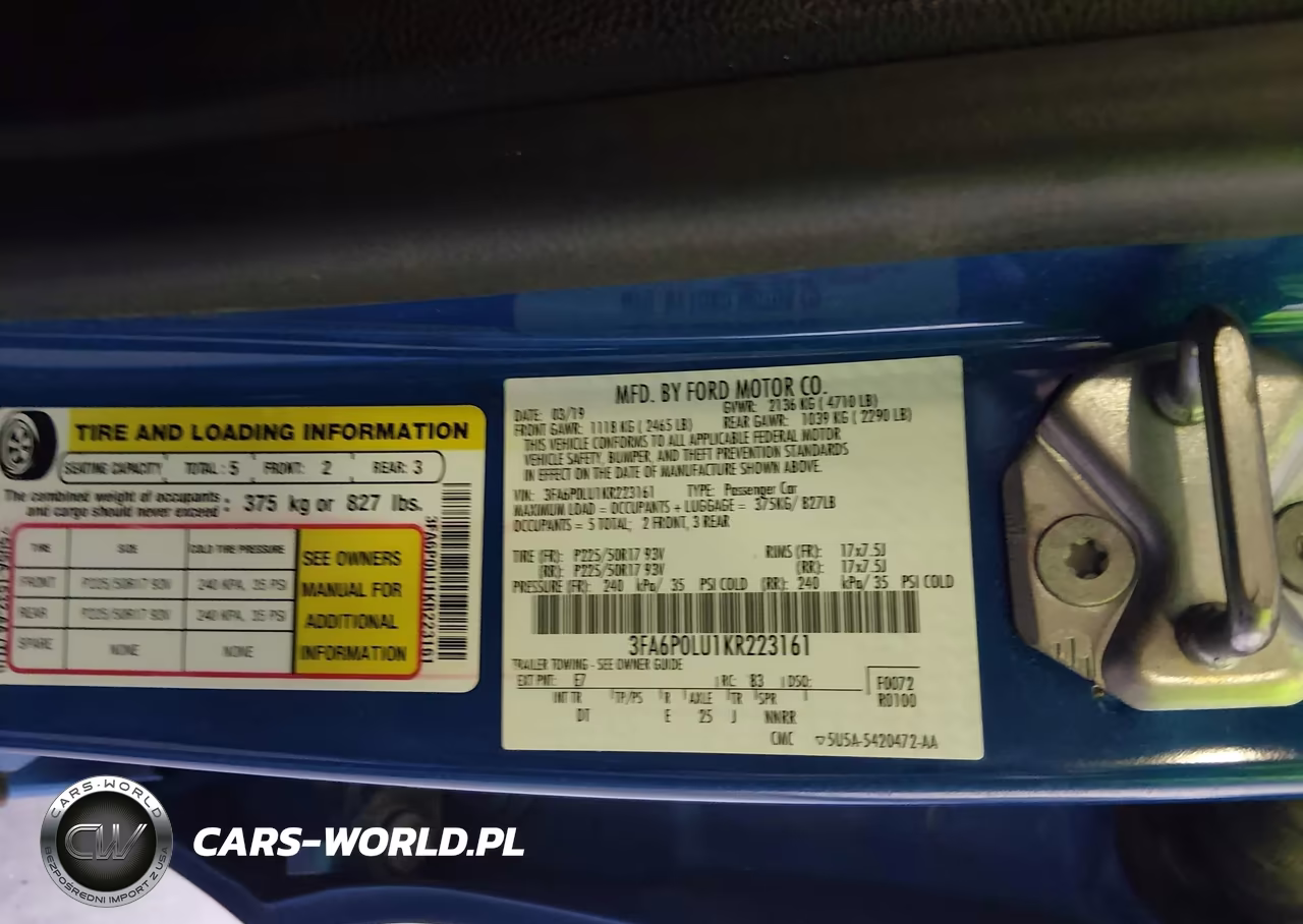 2019 Ford Fusion Hybrid Se VIN:3FA6P0LU1KR223161 - 9