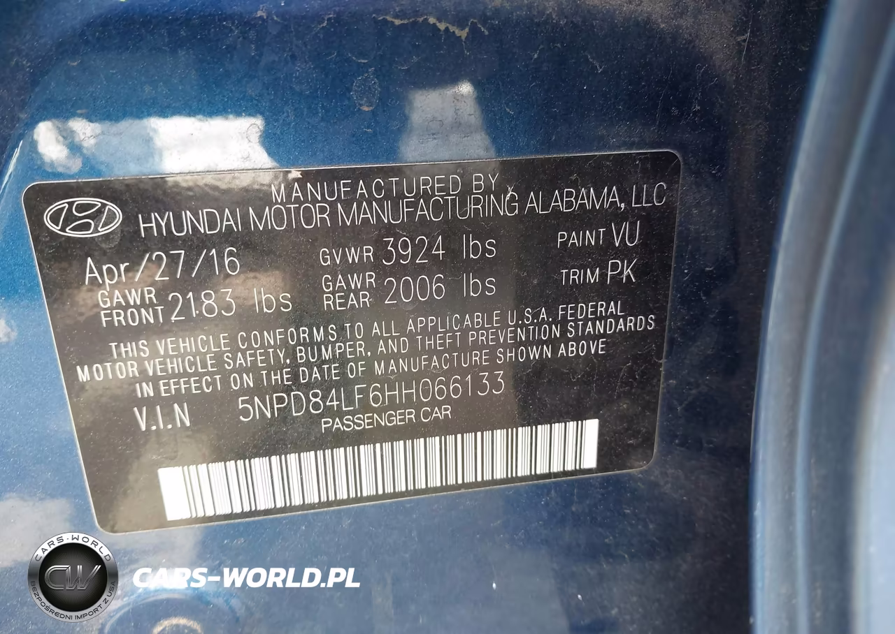 2017 Hyundai Elantra Se VIN:5NPD84LF6HH066133 - 9