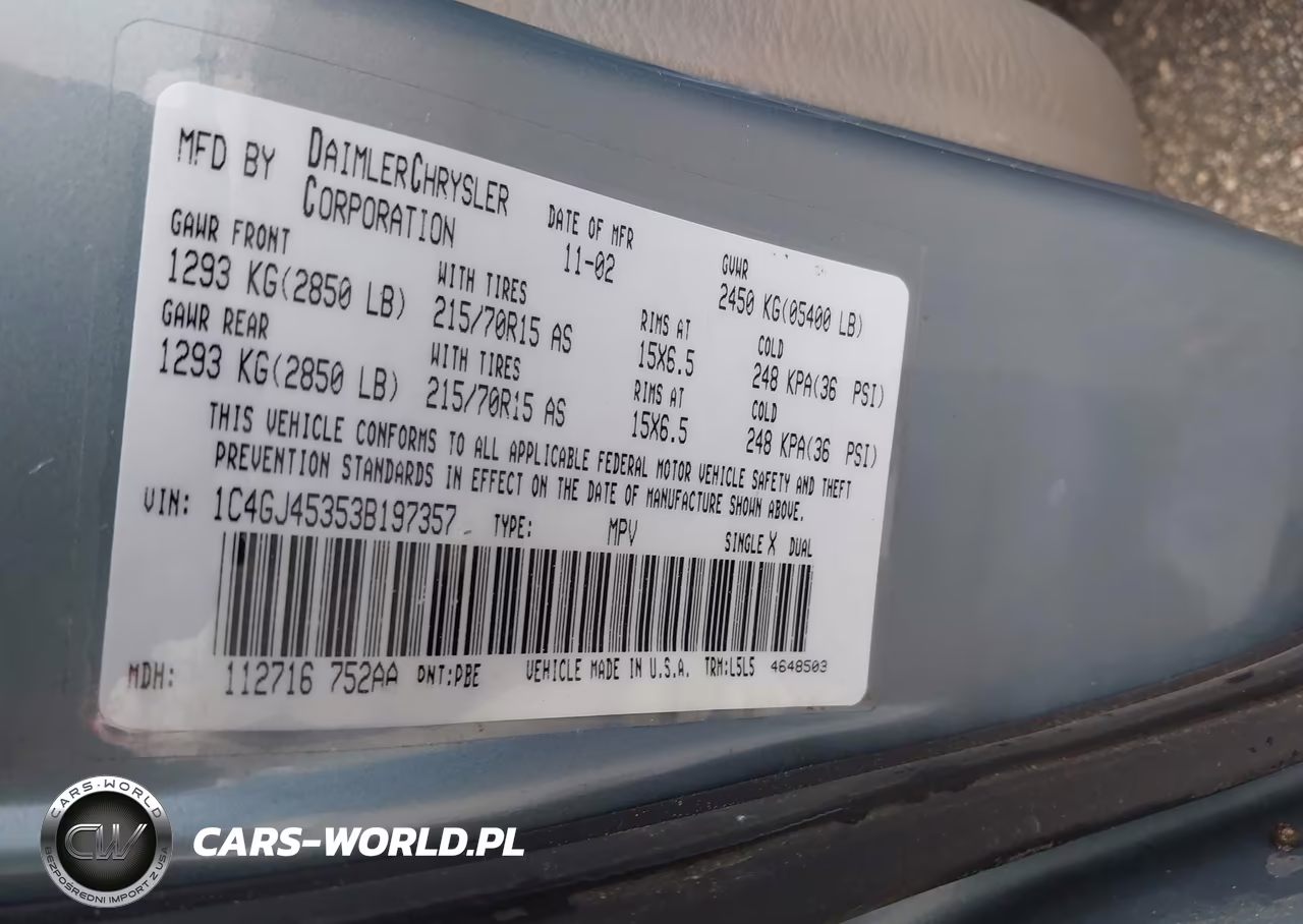 2003 Chrysler Voyager Lx VIN:1C4GJ45353B197357 - 9
