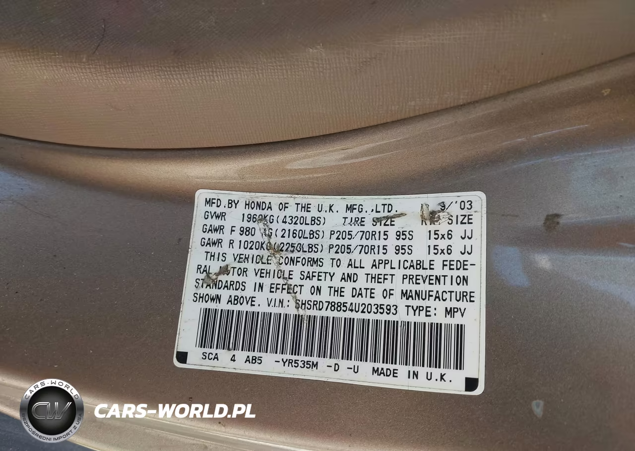 2004 Honda Cr-V Ex VIN:SHSRD78854U203593 - 9