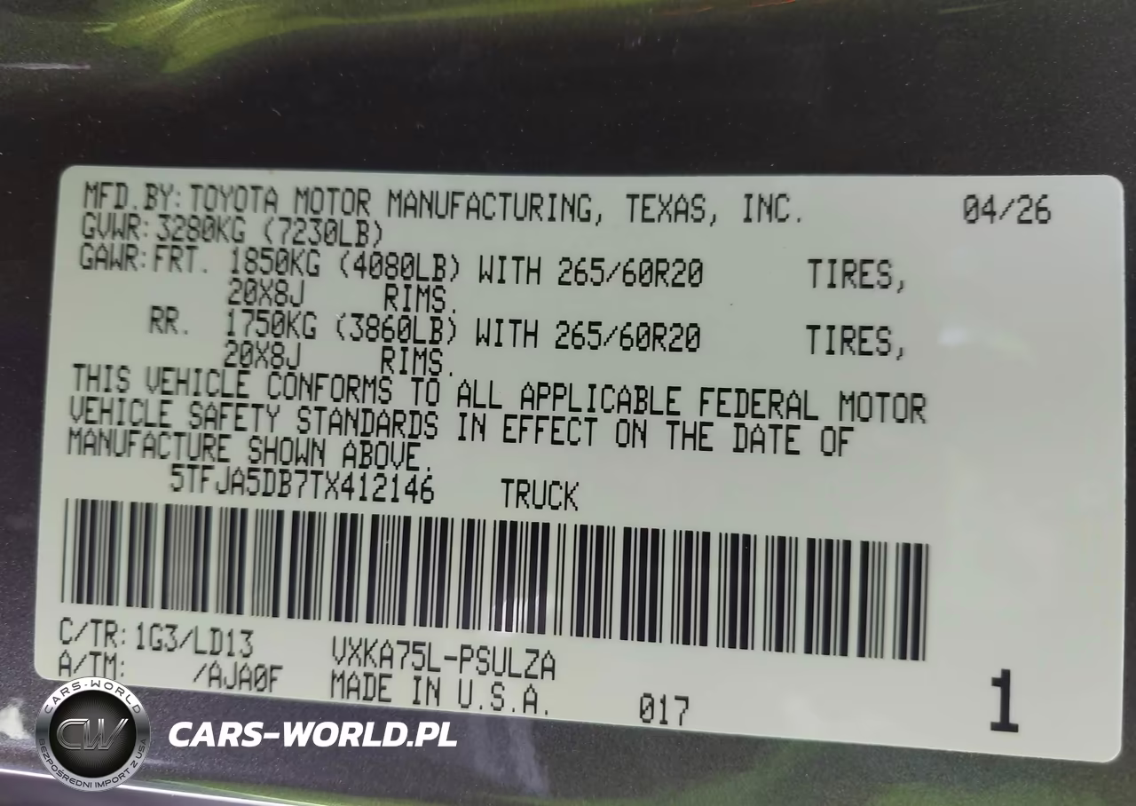 2026 Toyota Tundra Limited Crewmax 5.5' Bed VIN:5TFJA5DB7TX412146 - 9