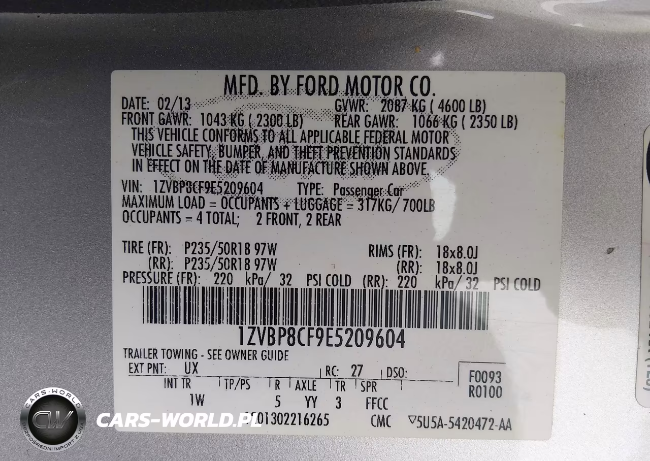 2014 Ford Mustang Gt VIN:1ZVBP8CF9E5209604 - 9
