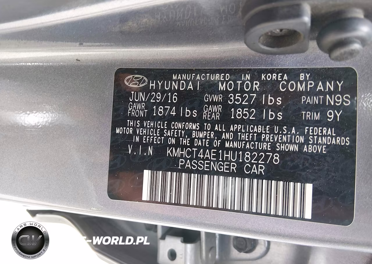 2017 Hyundai Accent Se VIN:KMHCT4AE1HU182278 - 9