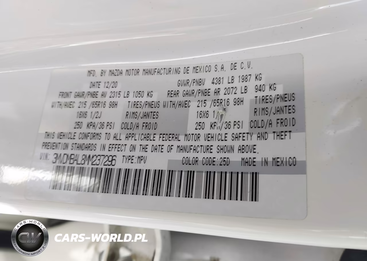2021 Mazda Cx-30 2.5 S VIN:3MVDMBAL8MM237296 - 9