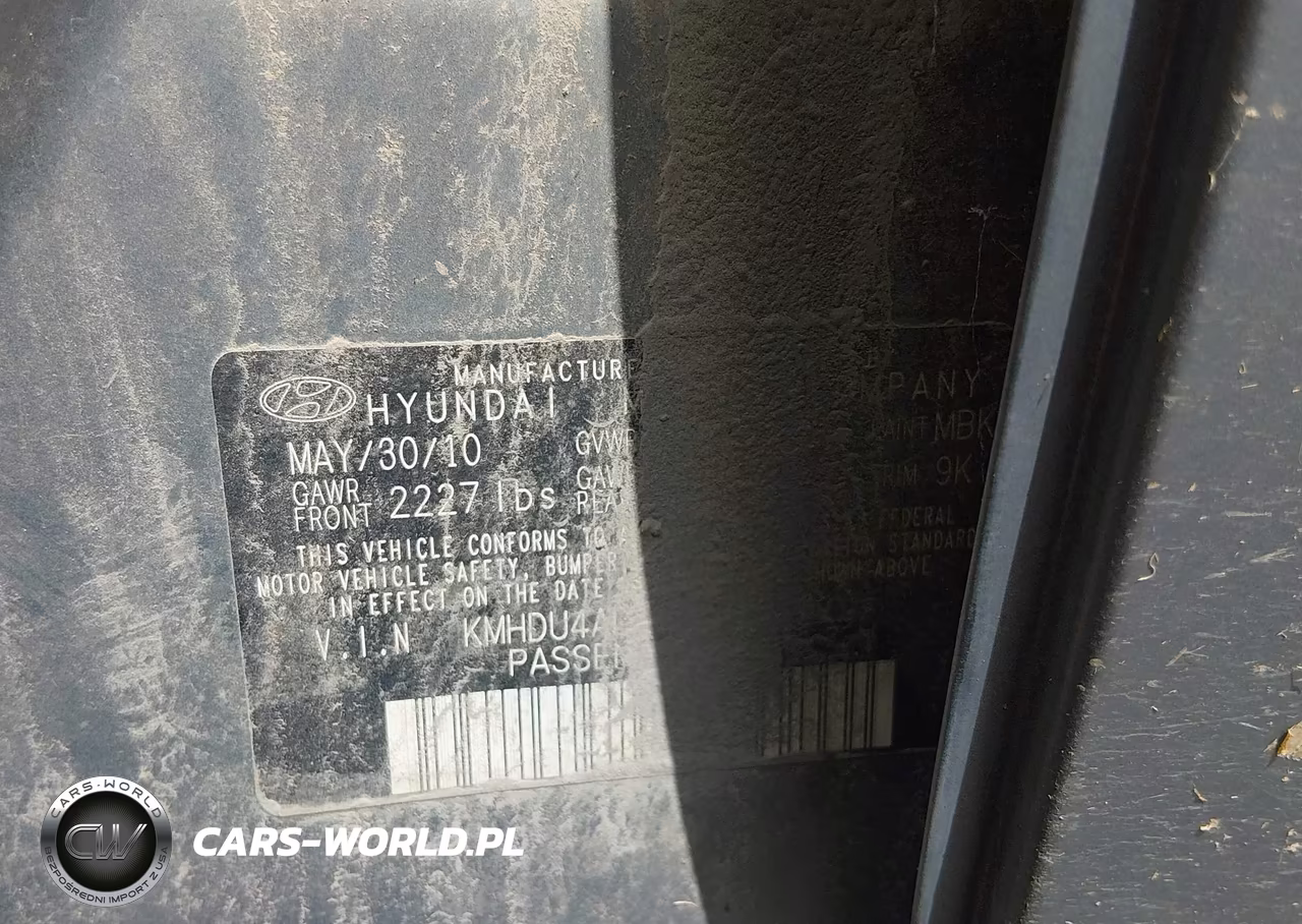 2010 Hyundai Elantra Gls VIN:KMHDU4AD5AU111907 - 9