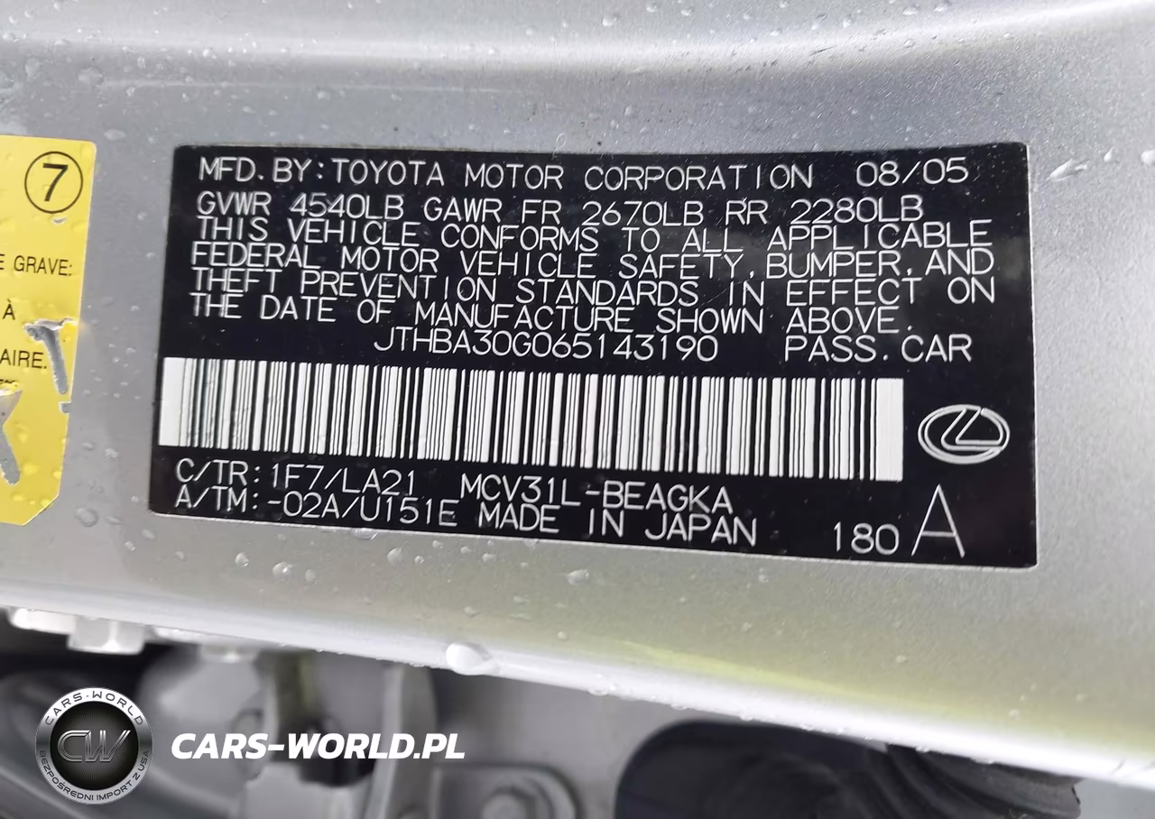 2006 Lexus Es 330 VIN:JTHBA30G065143190 - 9