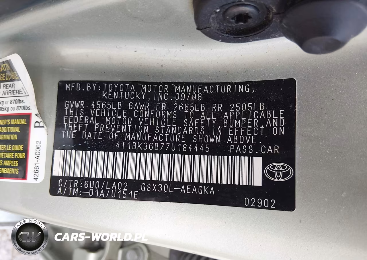 2007 Toyota Avalon Xls VIN:4T1BK36B77U184445 - 9