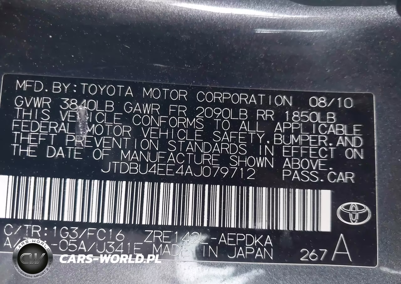 2010 Toyota Corolla Le VIN:JTDBU4EE4AJ079712 - 9