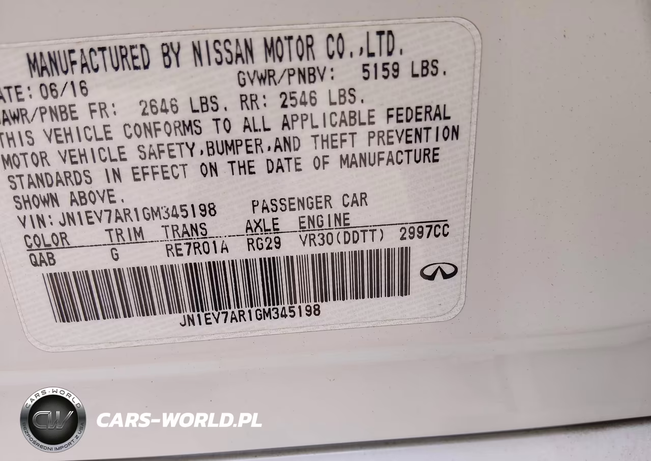 2016 Infiniti Q50 3.0T Premium VIN:JN1EV7AR1GM345198 - 9
