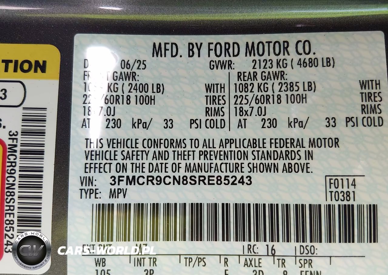 2025 Ford Bronco Sport Outer Banks VIN:3FMCR9CN8SRE85243 - 9