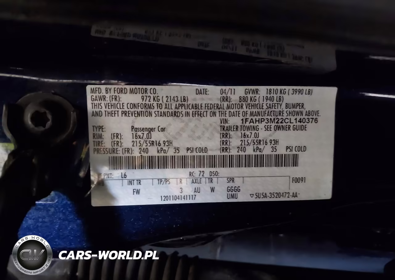 2012 Ford Focus Sel VIN:1FAHP3M22CL140376 - 9