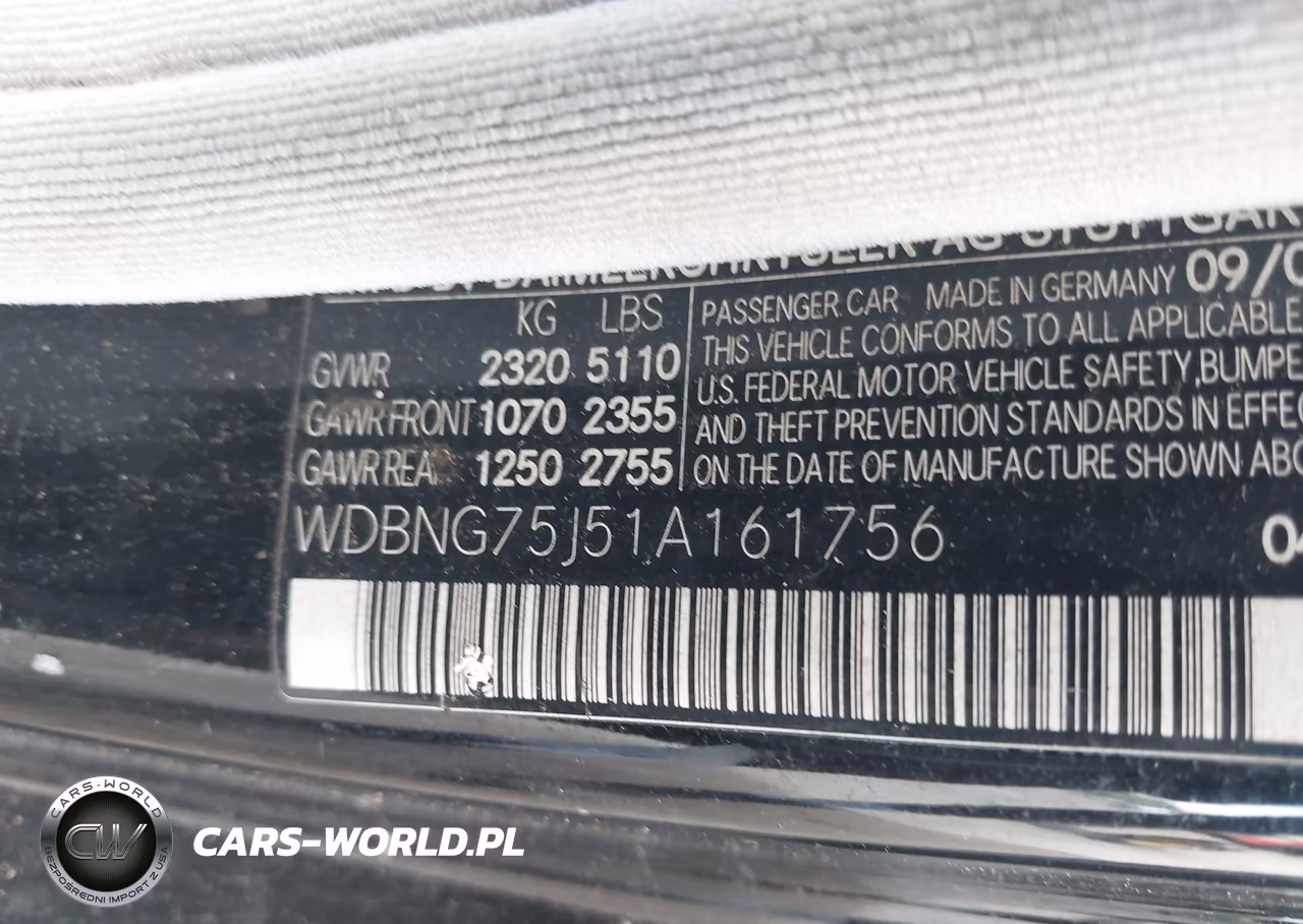 2001 Mercedes-Benz S 500 VIN:WDBNG75J51A161756 - 9