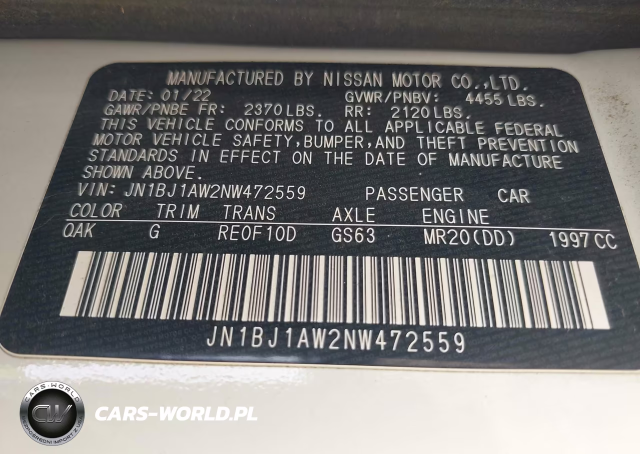 2022 Nissan Rogue Sport S Awd Xtronic Cvt VIN:JN1BJ1AW2NW472559 - 9