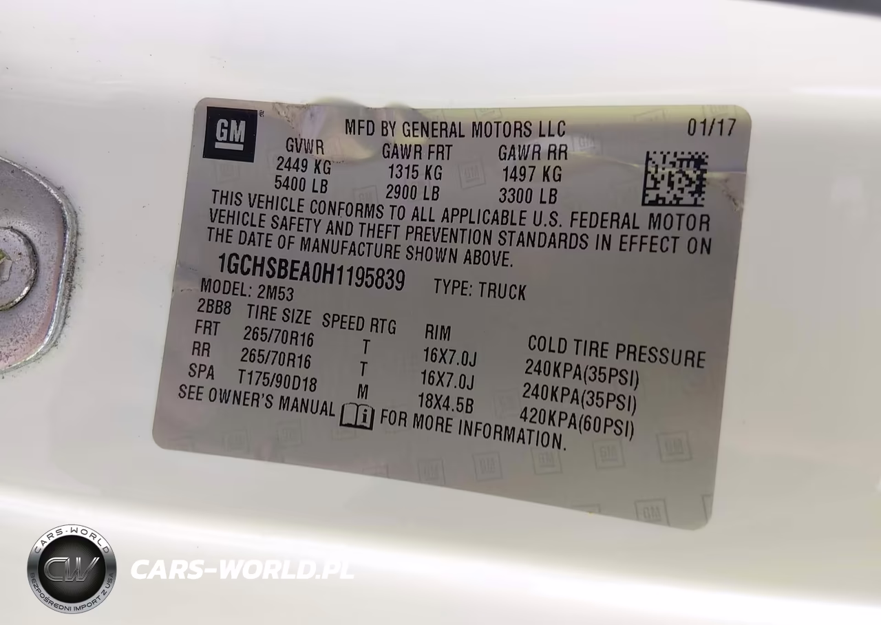 2017 Chevrolet Colorado 2Wd Wt VIN:1GCHSBEA0H1195839 - 9