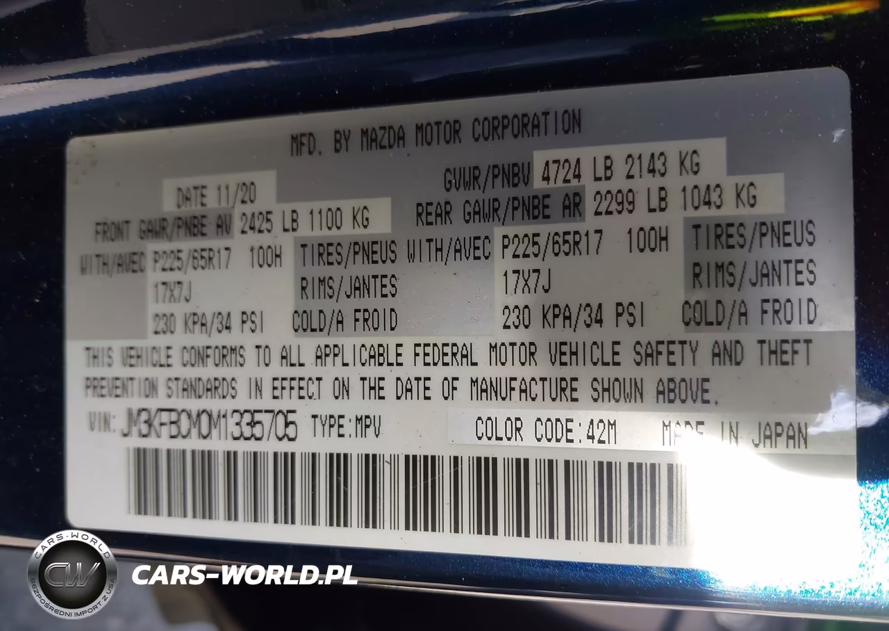 2021 Mazda Cx-5 Touring VIN:JM3KFBCM0M1335705 - 9