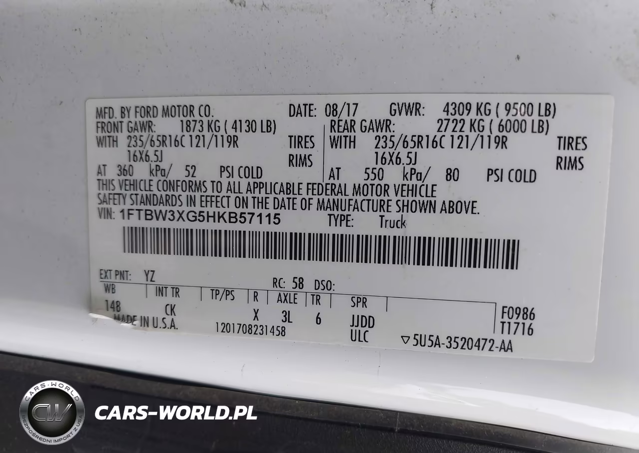 2017 Ford Transit-350 VIN:1FTBW3XG5HKB57115 - 9