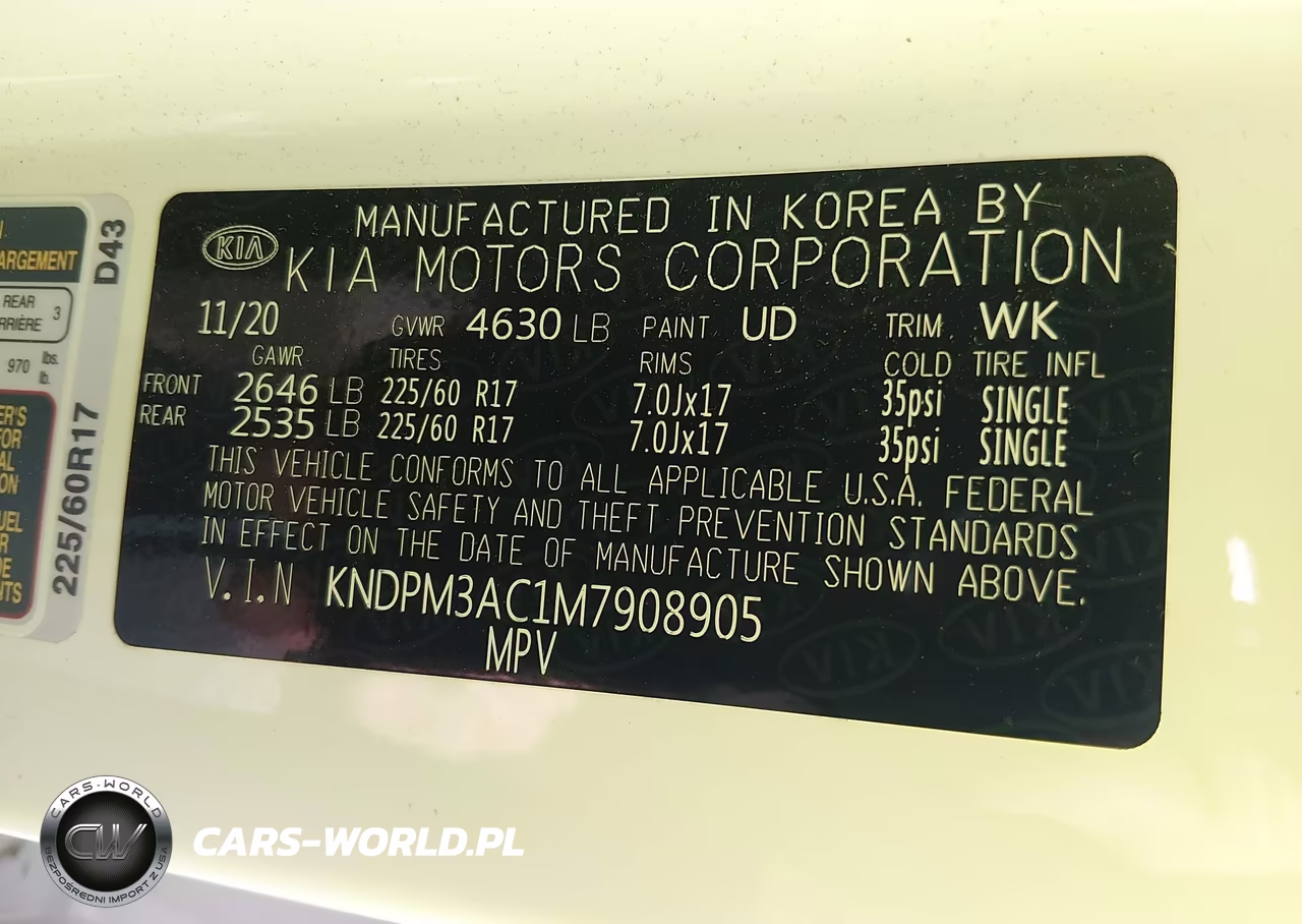 2021 Kia Sportage Lx VIN:KNDPM3AC1M7908905 - 9