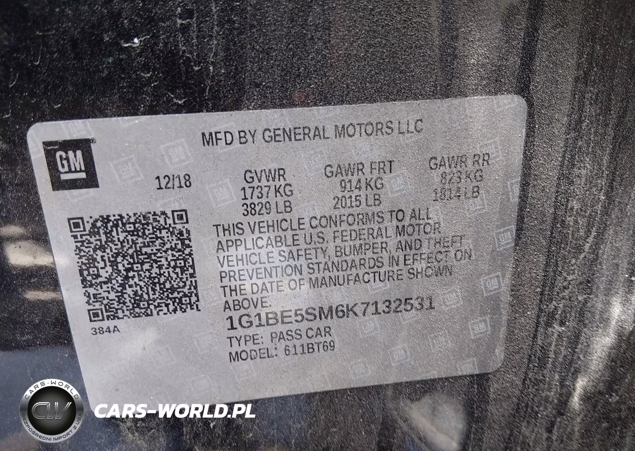 2019 Chevrolet Cruze Lt VIN:1G1BE5SM6K7132531 - 9
