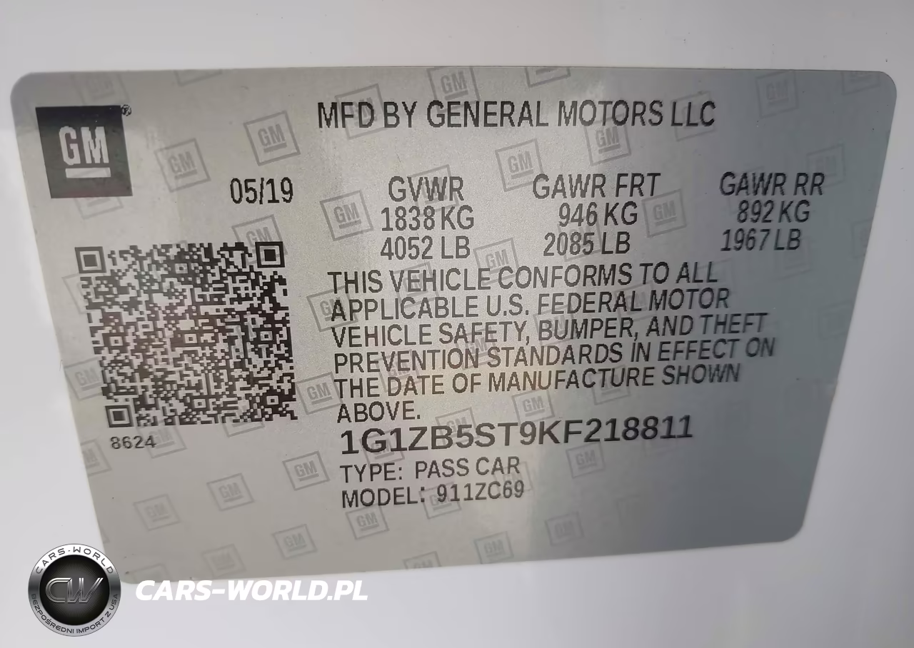 2019 Chevrolet Malibu 1Ls VIN:1G1ZB5ST9KF218811 - 9