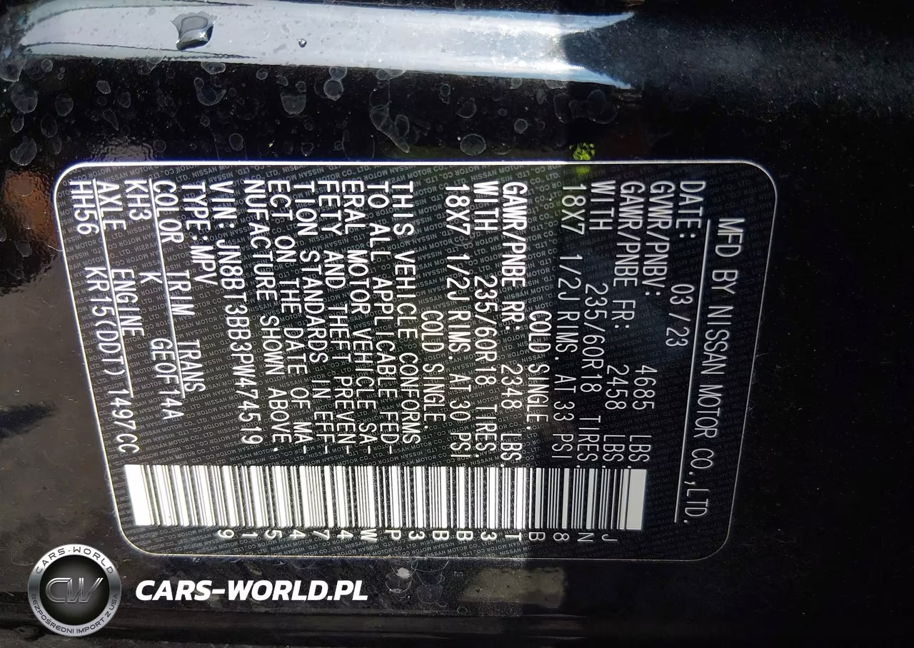 2023 Nissan Rogue Sv Intelligent Awd VIN:JN8BT3BB3PW474519 - 9