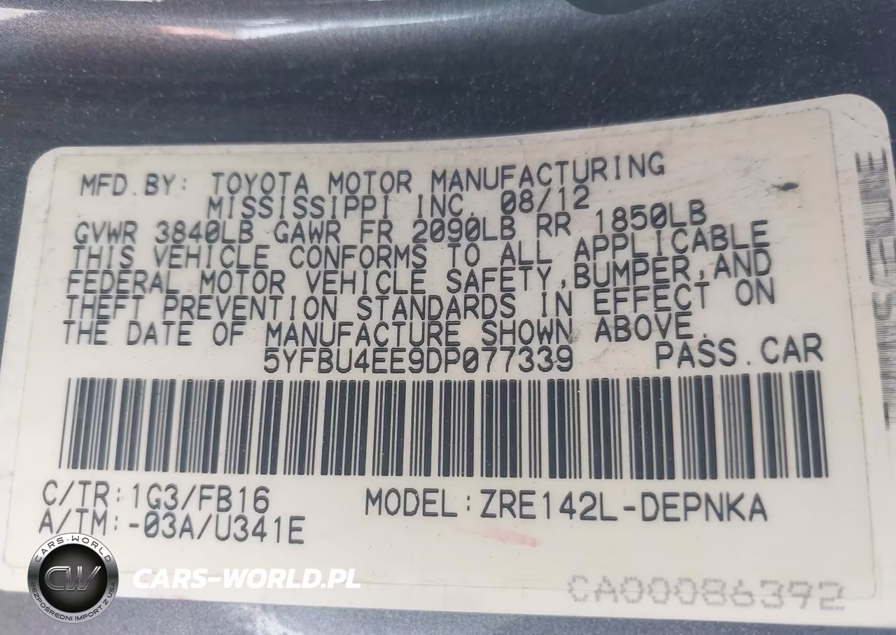 2013 Toyota Corolla Le VIN:5YFBU4EE9DP077339 - 9
