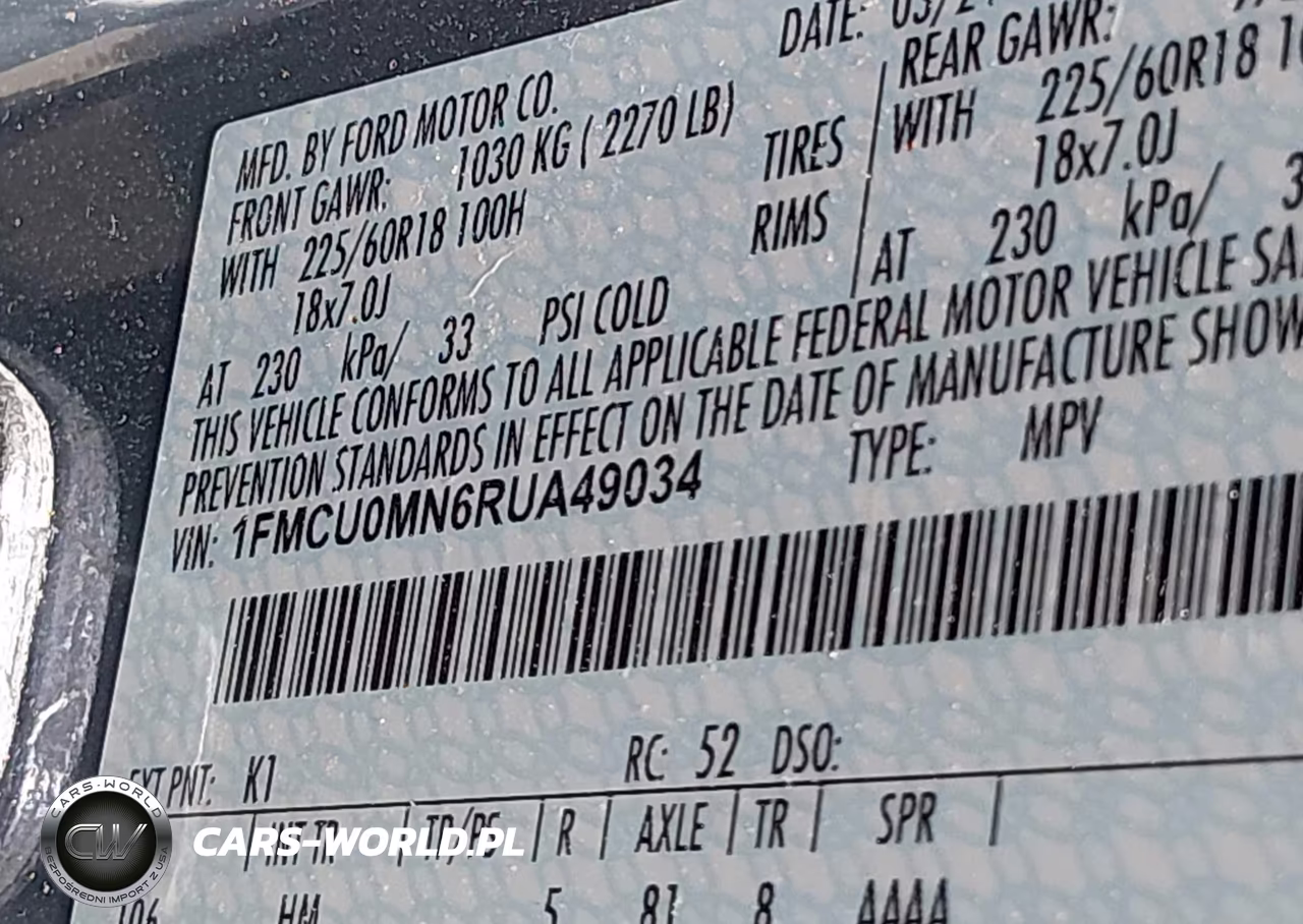 2024 Ford Escape St-Line VIN:1FMCU0MN6RUA49034 - 9