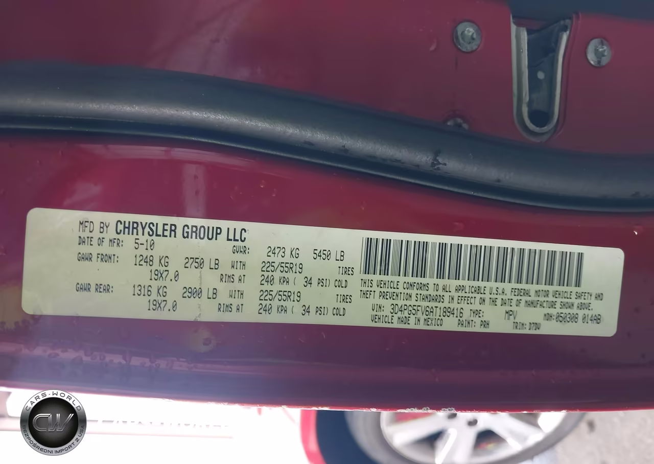 2010 Dodge Journey Sxt VIN:3D4PG5FV6AT189416 - 9