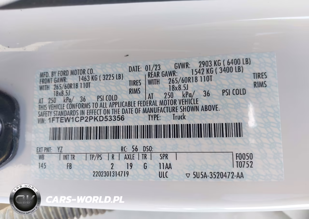 2023 Ford F-150 Xlt VIN:1FTEW1CP2PKD53356 - 9