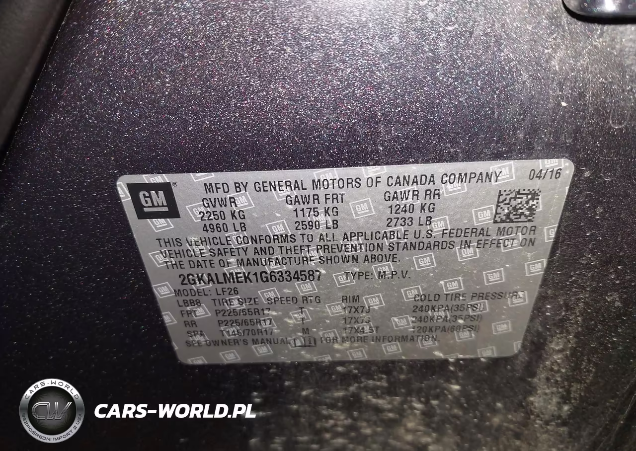 2016 GMC Terrain Sle-1 VIN:2GKALMEK1G6334587 - 9