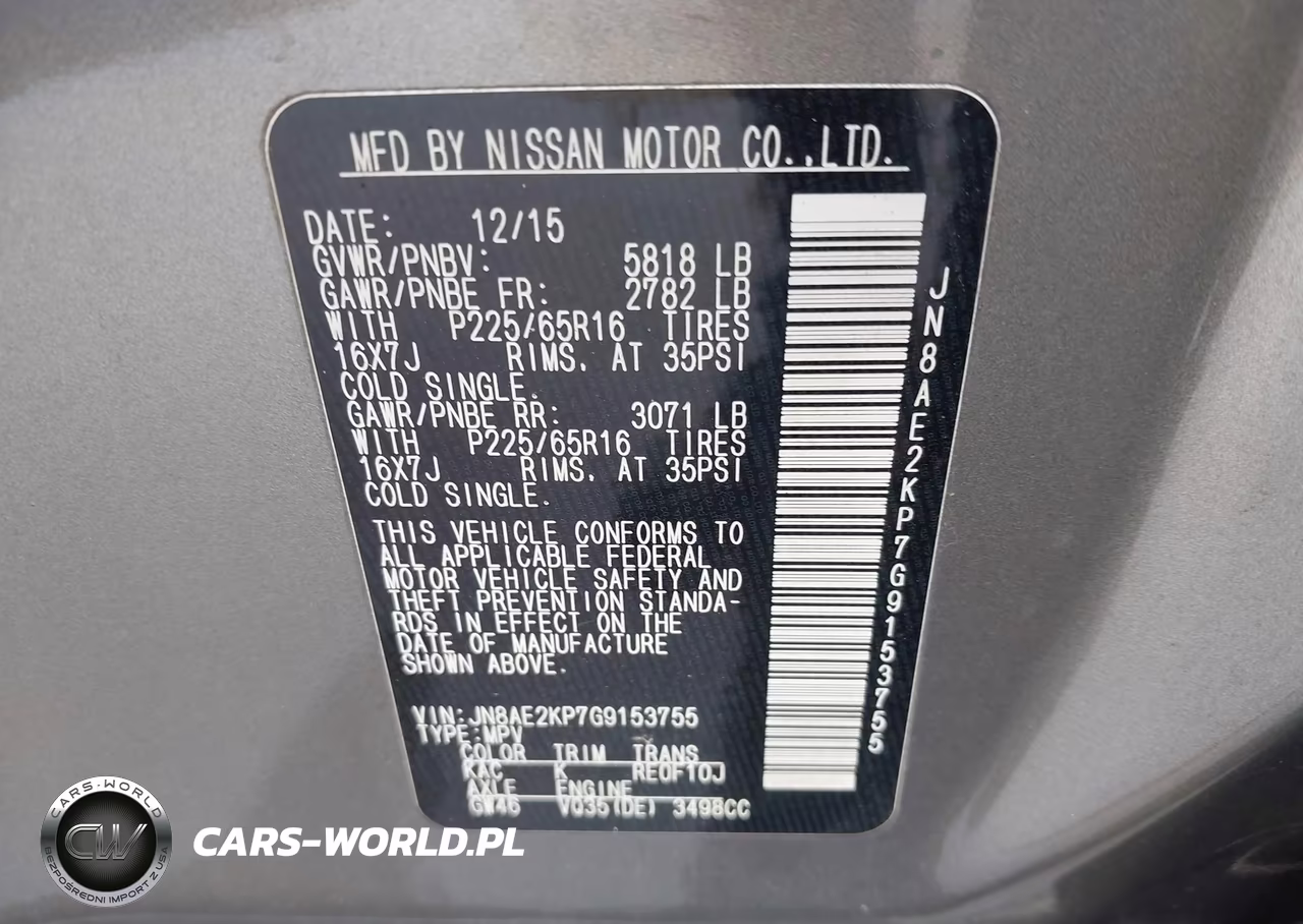 2016 Nissan Quest Platinum-S-Sl-Sv VIN:JN8AE2KP7G9153755 - 9