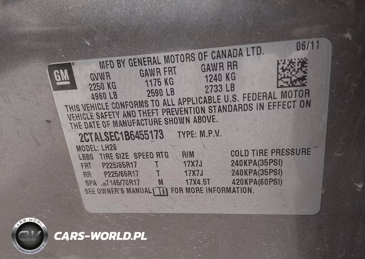 2011 GMC Terrain Sle-2 VIN:2CTALSEC1B6455173 - 9