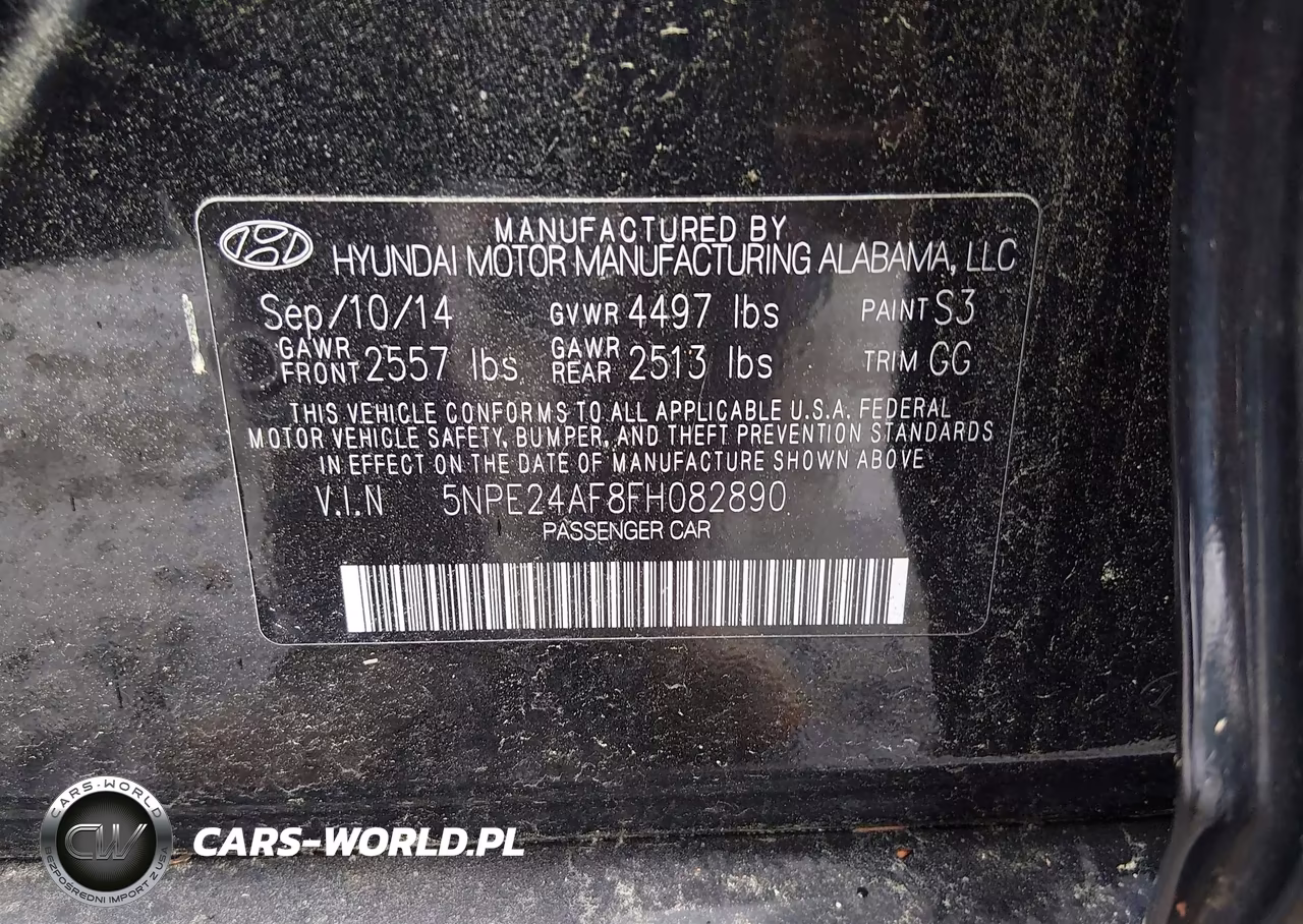 2015 Hyundai Sonata Se VIN:5NPE24AF8FH082890 - 9