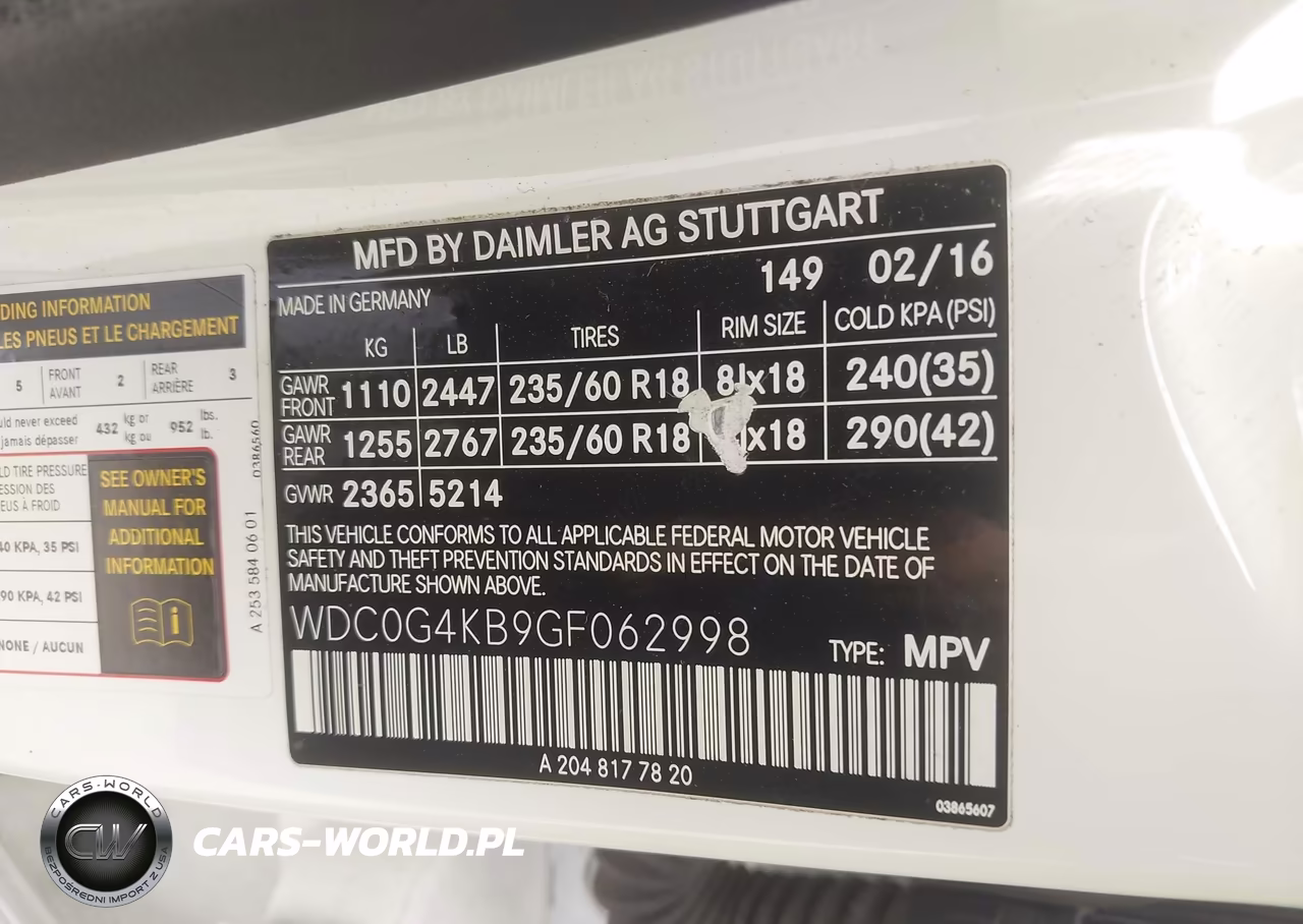 2016 Mercedes-Benz Glc 300 4Matic VIN:WDC0G4KB9GF062998 - 9