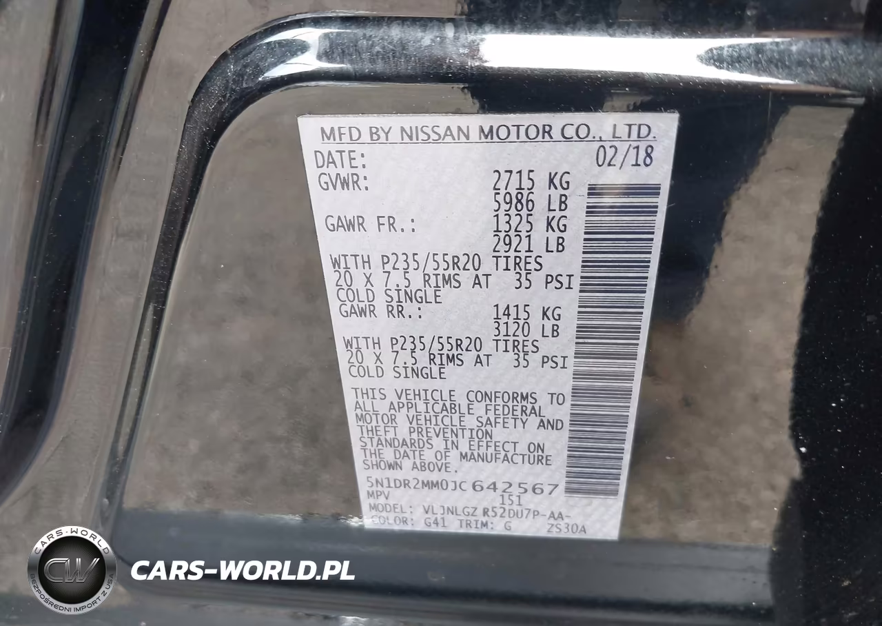 2018 Nissan Pathfinder Sl VIN:5N1DR2MM0JC642567 - 9