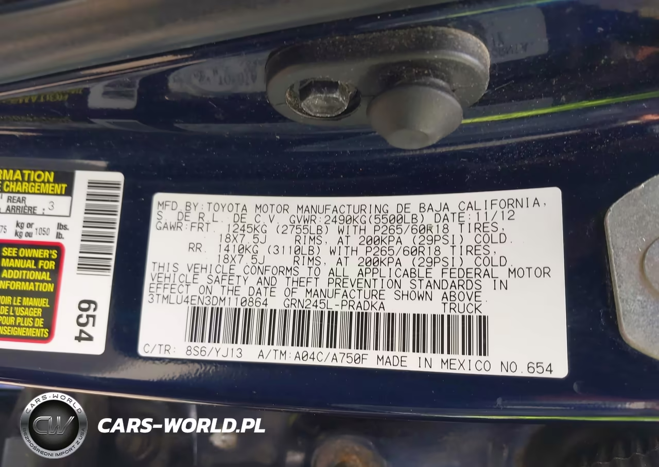 2013 Toyota Tacoma Base V6 VIN:3TMLU4EN3DM110864 - 9