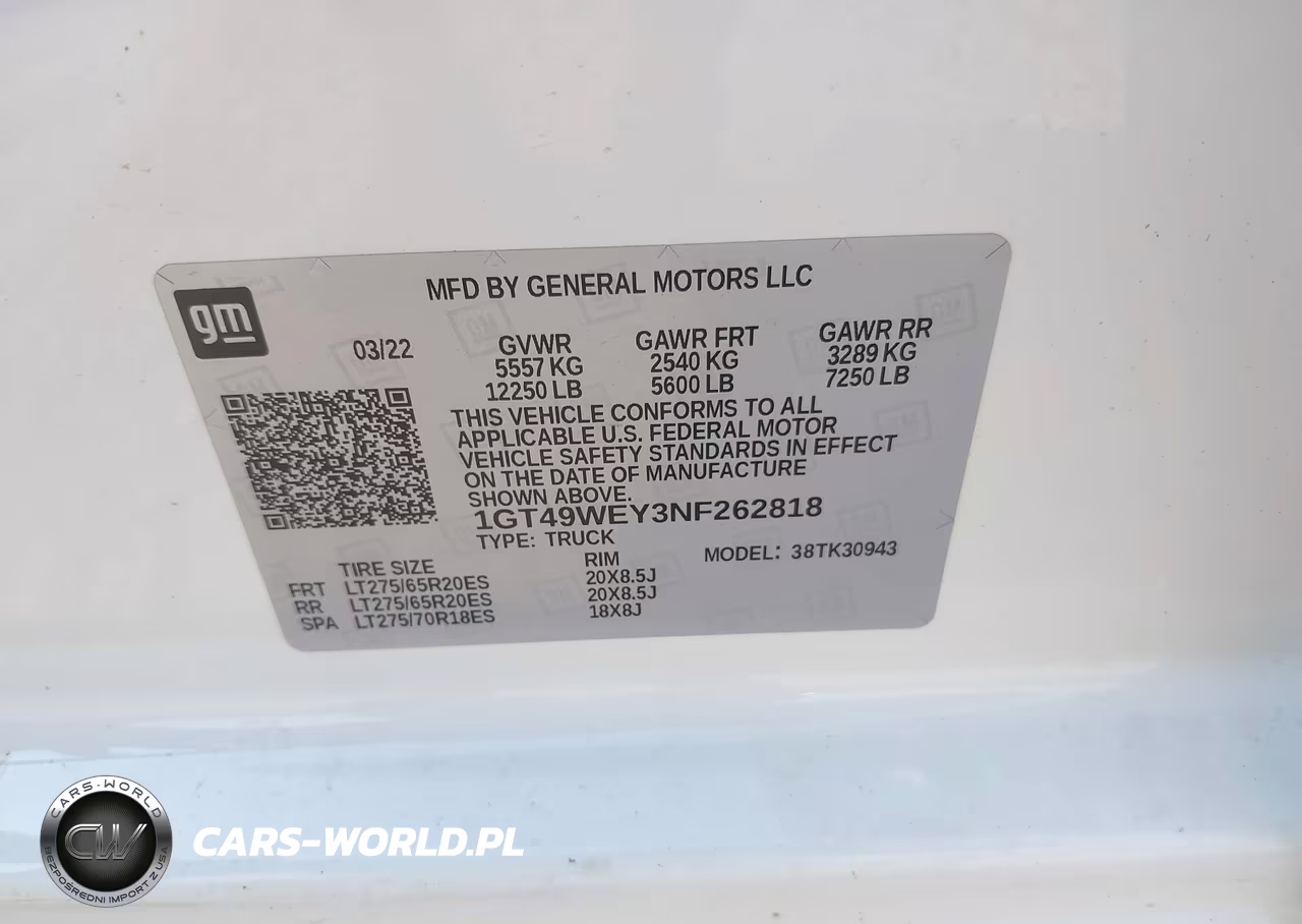 2022 GMC Sierra 3500Hd 4Wd Long Bed Denali VIN:1GT49WEY3NF262818 - 9