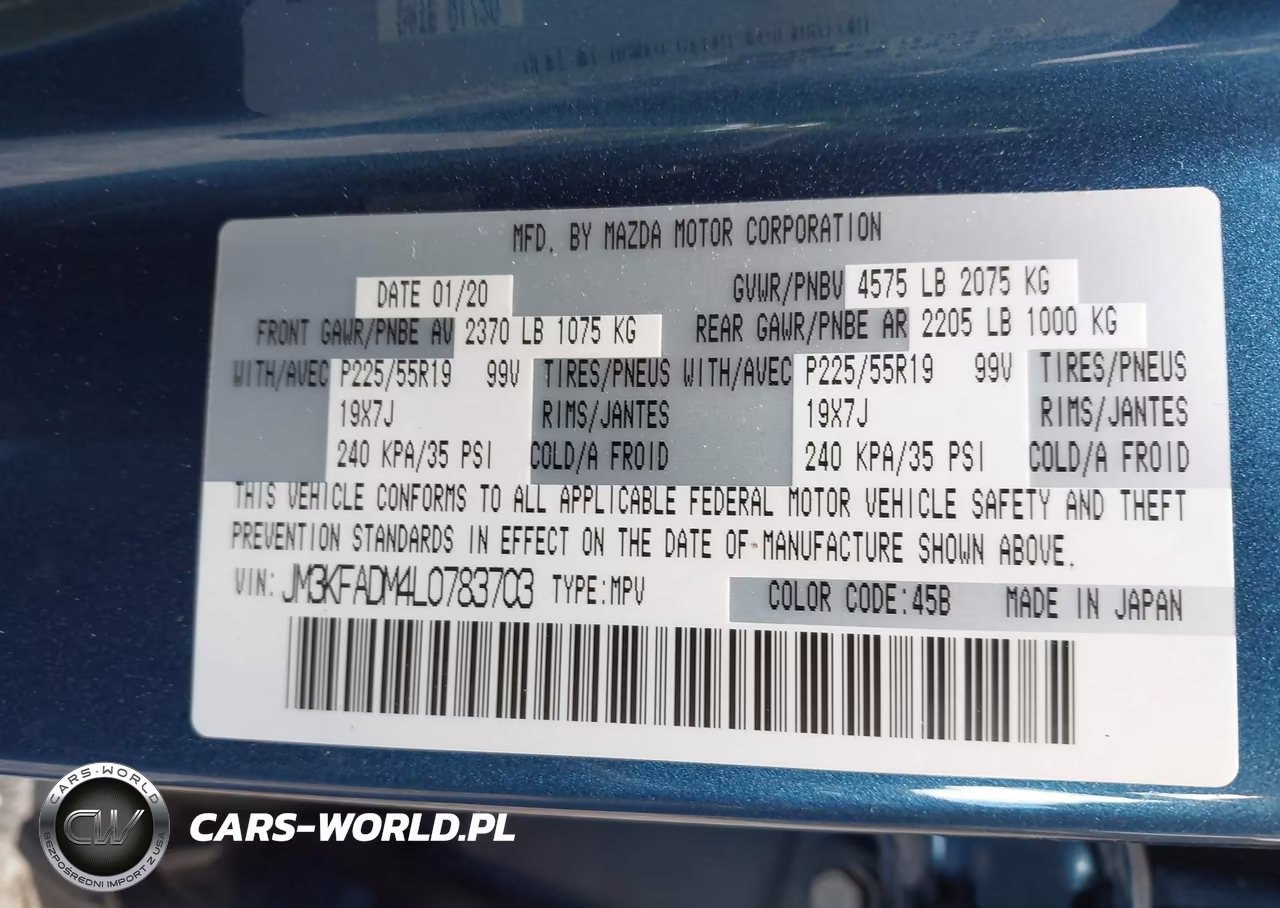 2020 Mazda Cx-5 Grand Touring VIN:JM3KFADM4L0783703 - 9