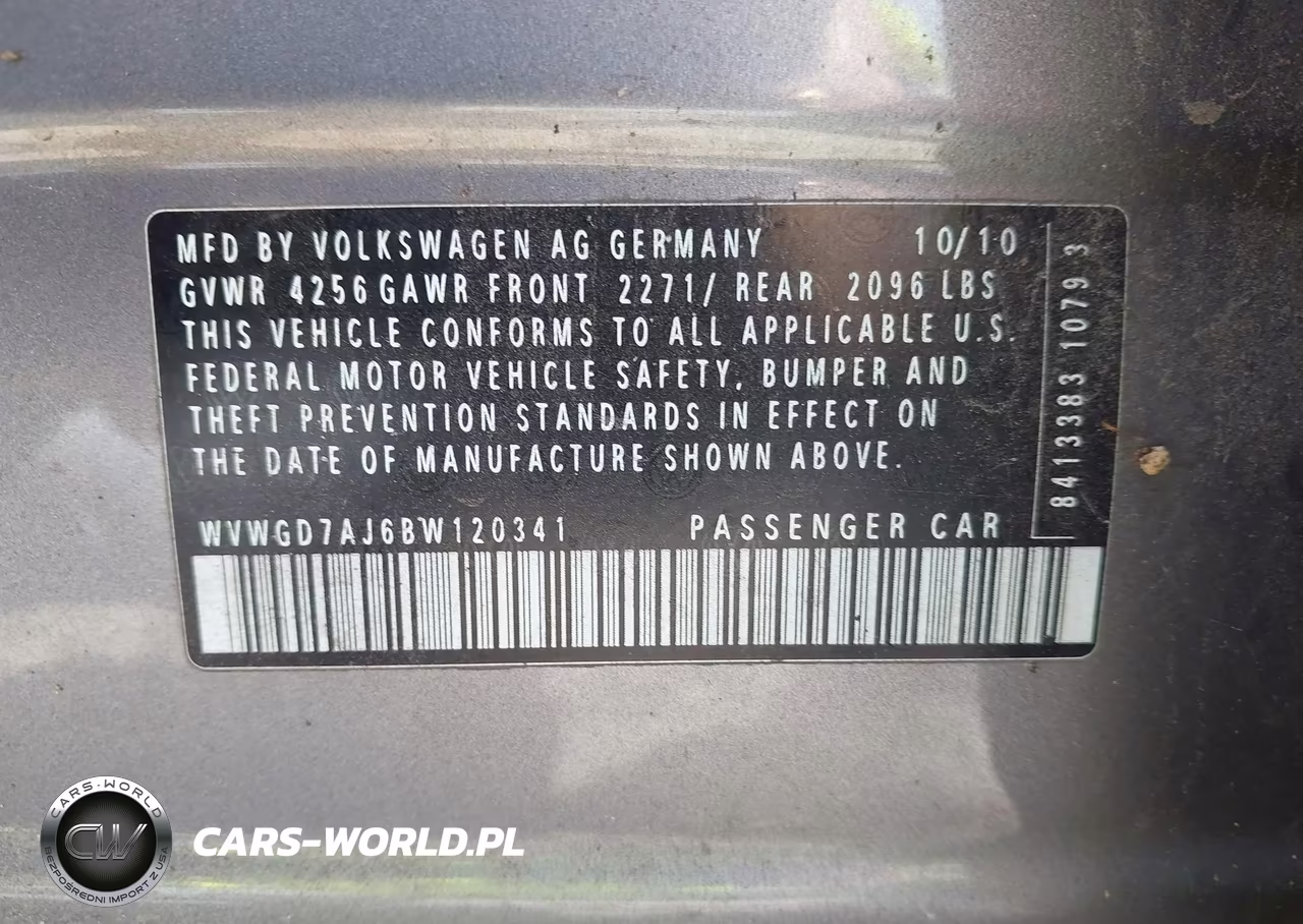 2011 Volkswagen Gti 4-Door VIN:WVWGD7AJ6BW120341 - 9