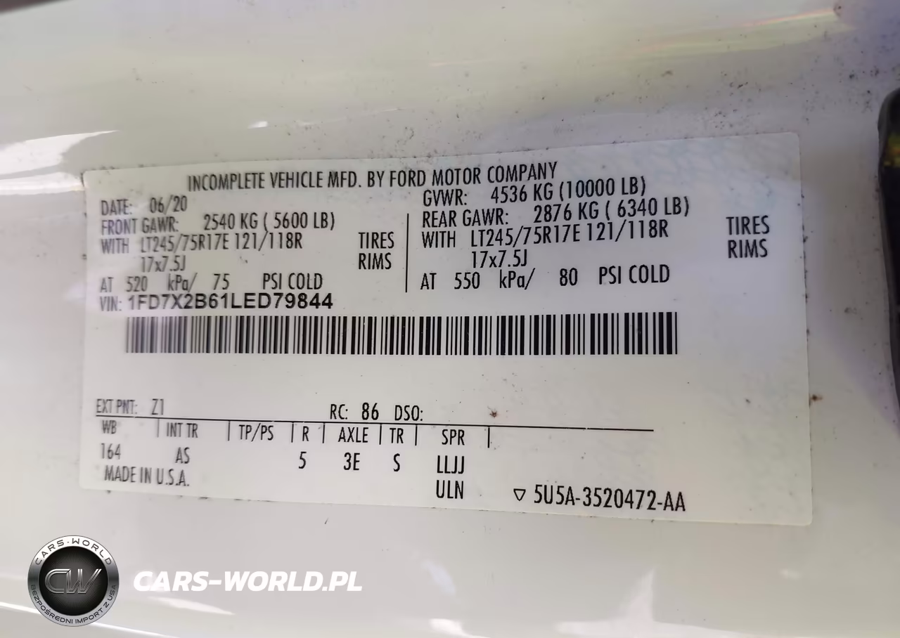 2020 Ford F-250 Xl VIN:1FD7X2B61LED79844 - 9