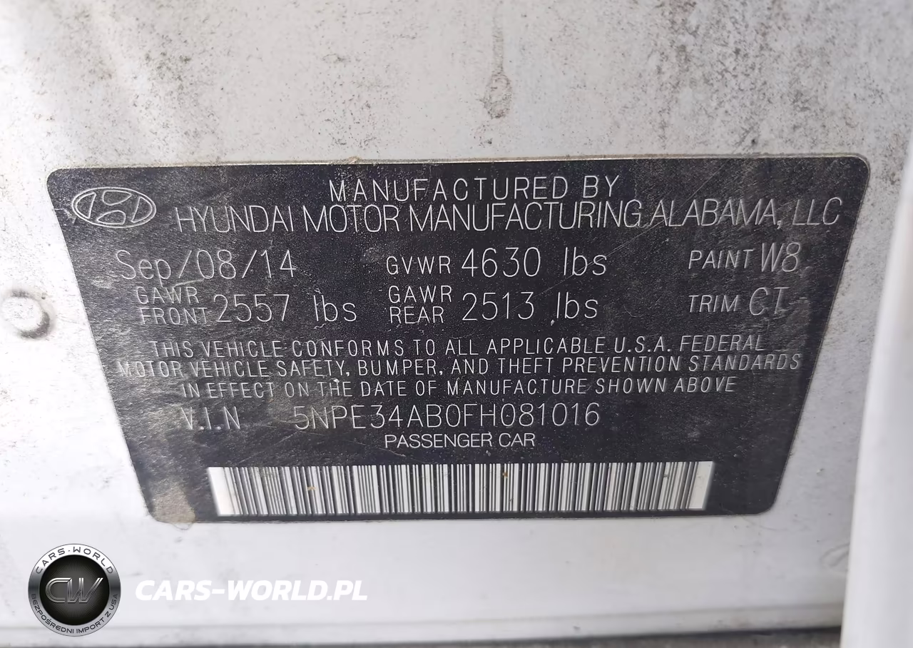 2015 Hyundai Sonata Sport 2.0T VIN:5NPE34AB0FH081016 - 9