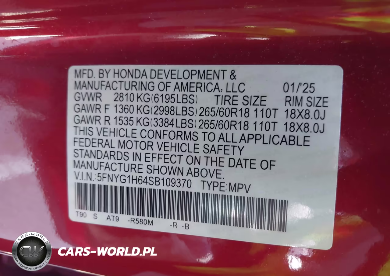 2025 Honda Pilot Trailsport VIN:5FNYG1H64SB109370 - 9
