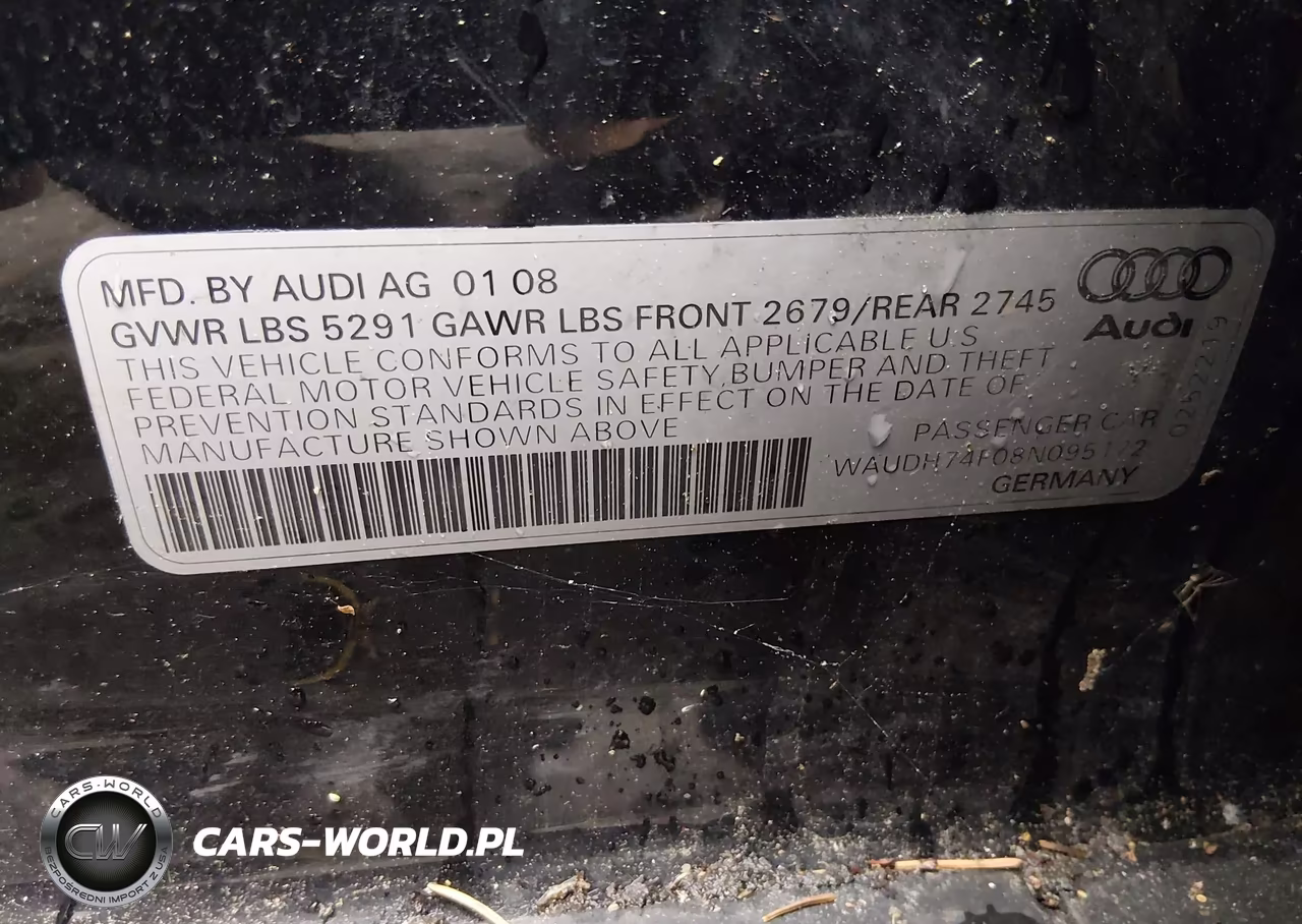 2008 Audi A6 3.2 VIN:WAUDH74F08N095172 - 9