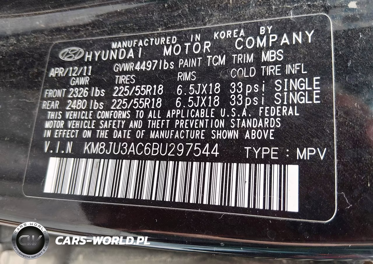 2011 Hyundai Tucson Limited VIN:KM8JU3AC6BU297544 - 9