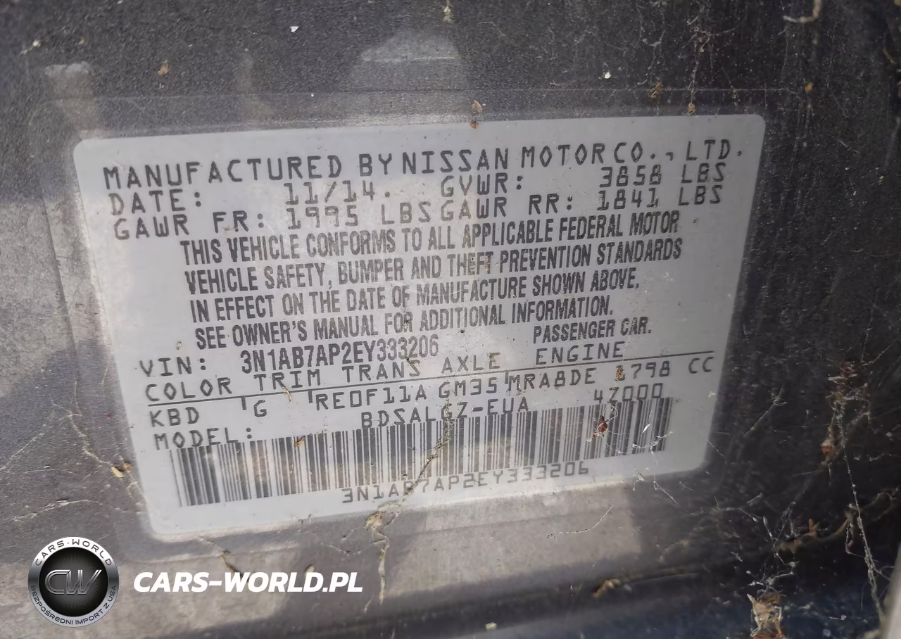 2014 Nissan Sentra Sl VIN:3N1AB7AP2EY333206 - 9