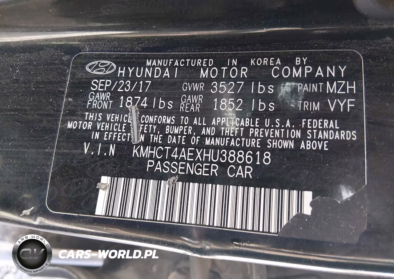 2017 Hyundai Accent Se VIN:KMHCT4AEXHU388618 - 9